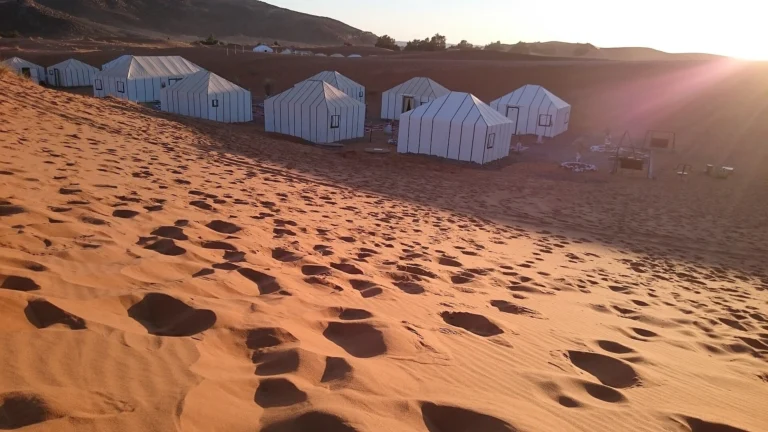 Camp dans le désert de Merzouga