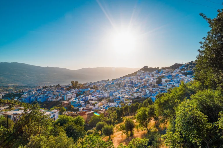 Chefchaouen au coucher du soleil